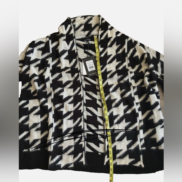 Who What Wear Women's Sz Medium Cardigan Hounds Tooth Sweater - Picture 6 of 6